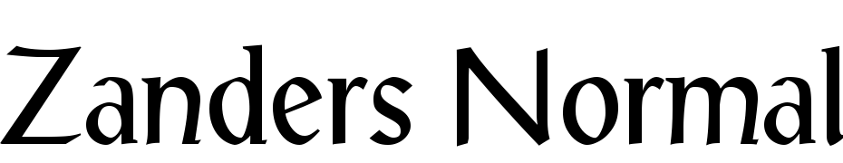 Zanders Normal Font Download Free